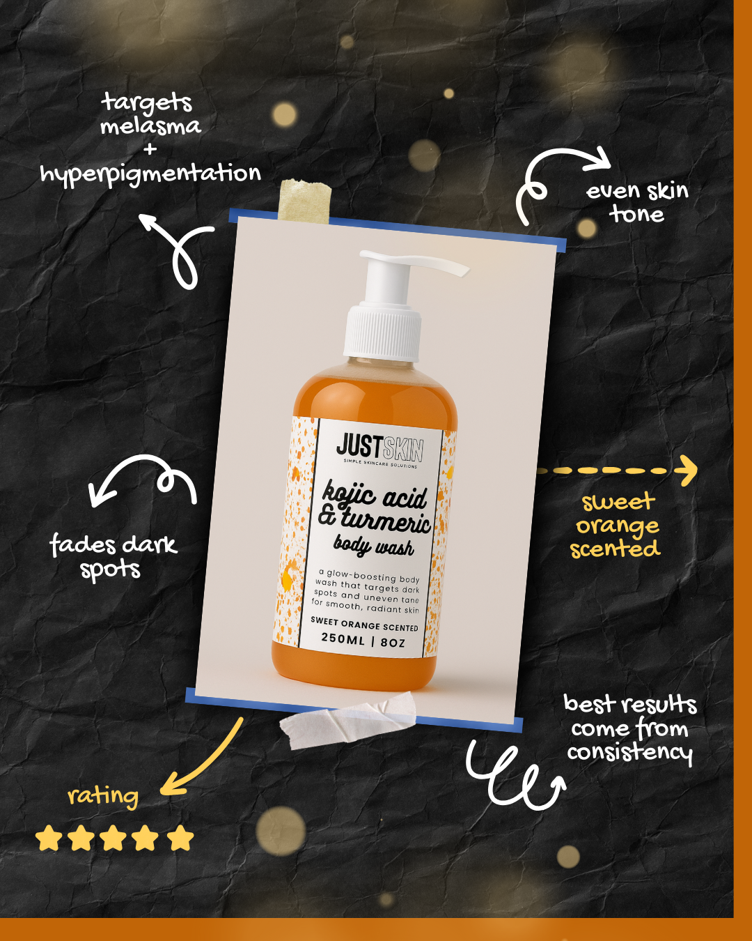 Kojic acid + turmeric body wash - 8 oz